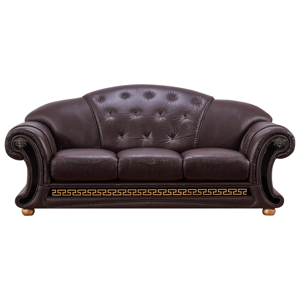 ESF Furniture - Apolo 3 Piece Living Room Set in Brown - APOLO3BROWN