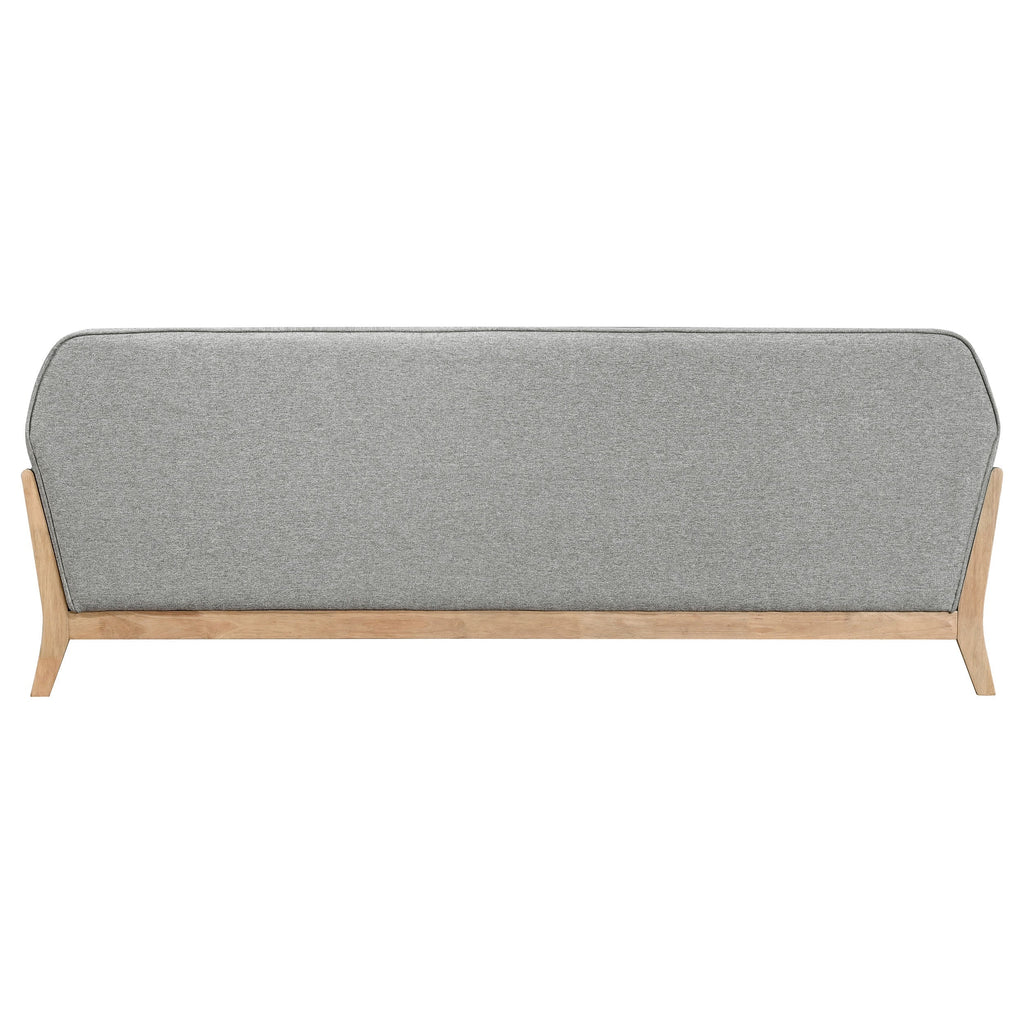 Vaughn 2-piece Fabric Upholstered Flared Arm Sofa Set Grey