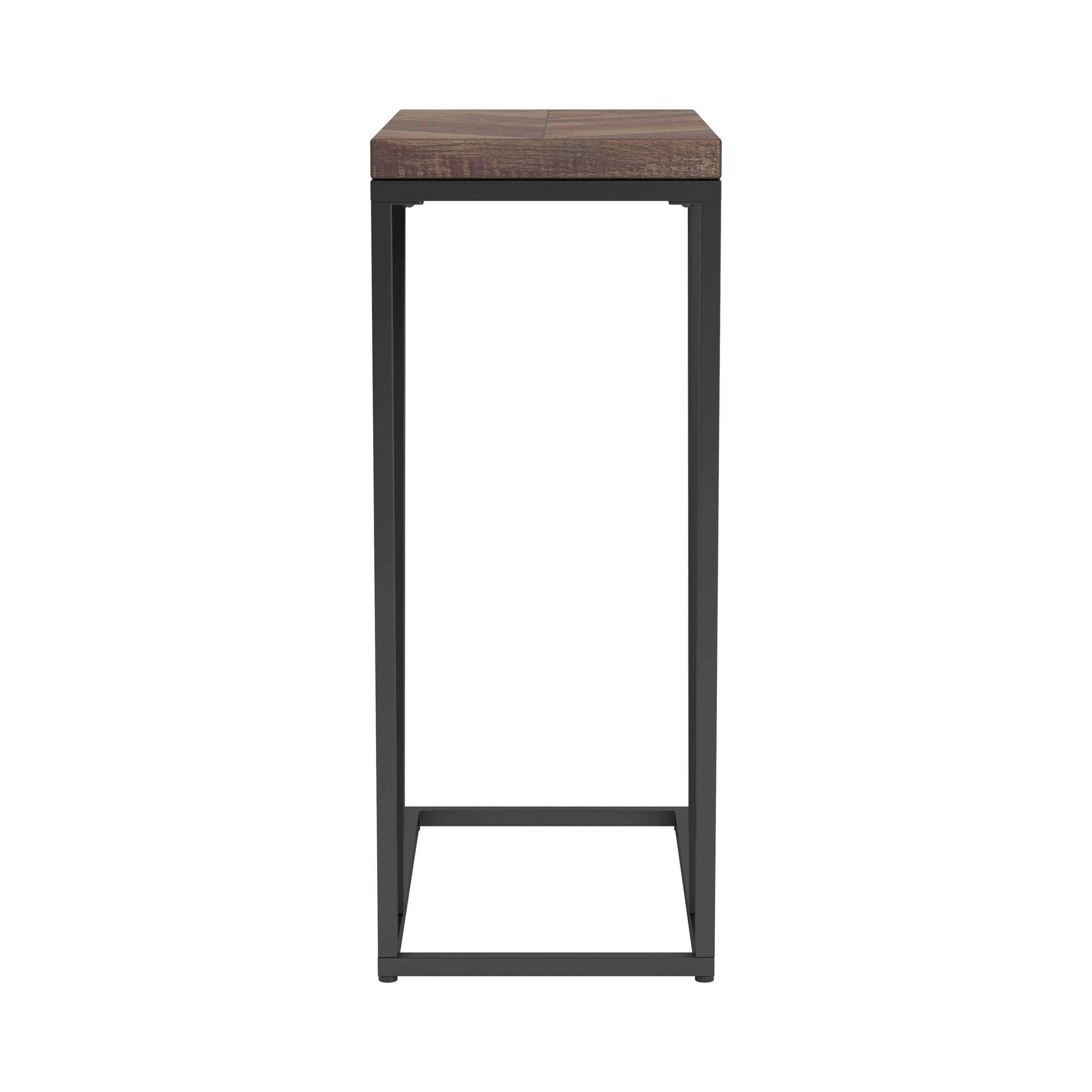 Sergio Engineered Wood C-Shaped Side Table Rustic Tobacco