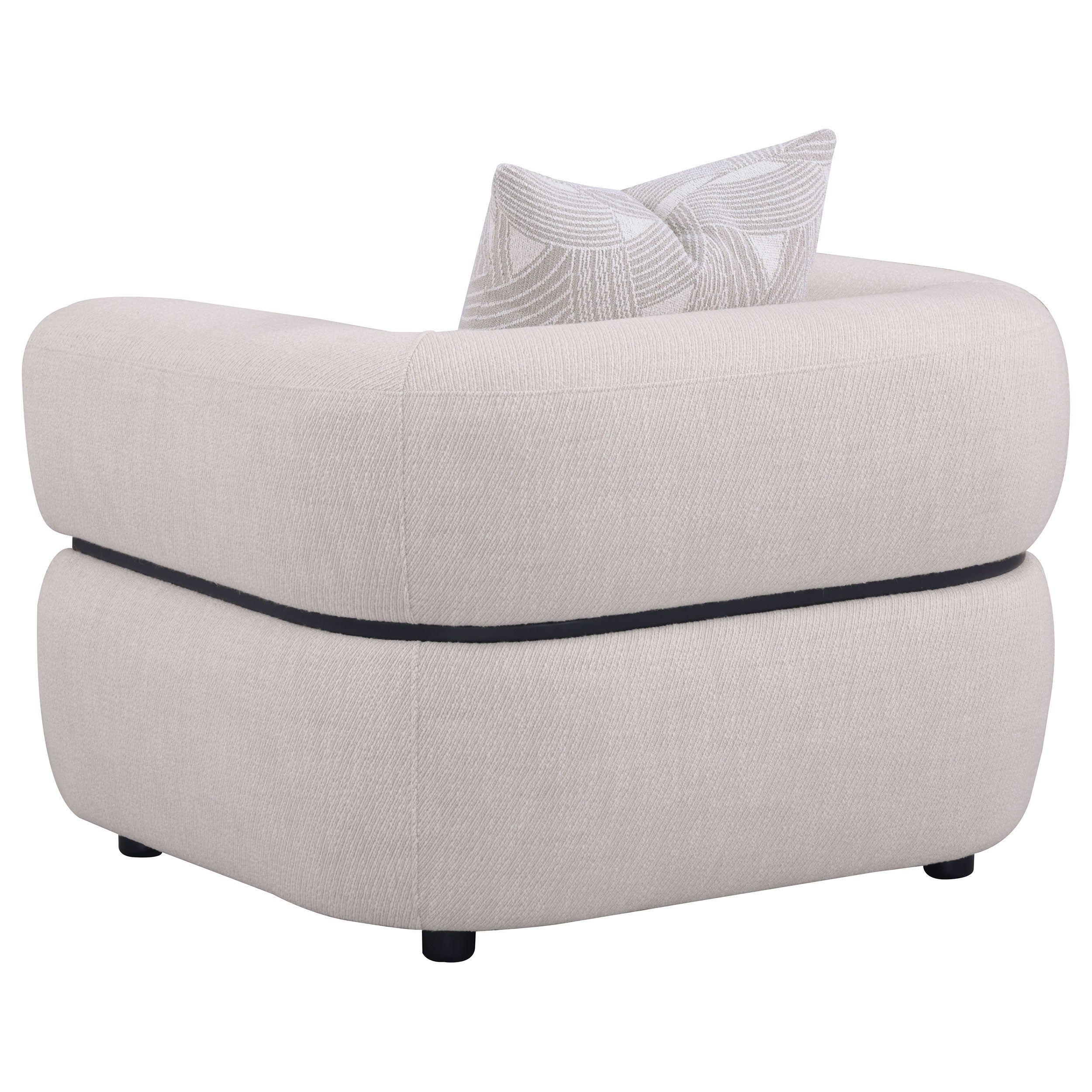 Jeanette 2-piece Fabric Upholstered Round Arm Sofa Set Beige