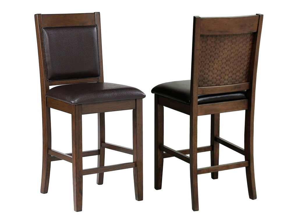 Dewey Upholstered Counter Chair Walnut (Set of 2)