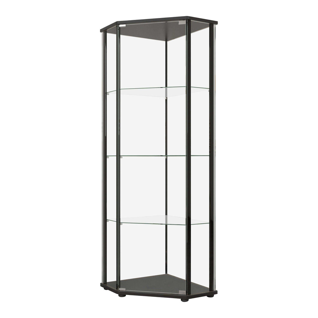 Zenobia 4-shelf Curio Cabinet Display Case Black