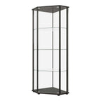 Zenobia 4-shelf Curio Cabinet Display Case Black