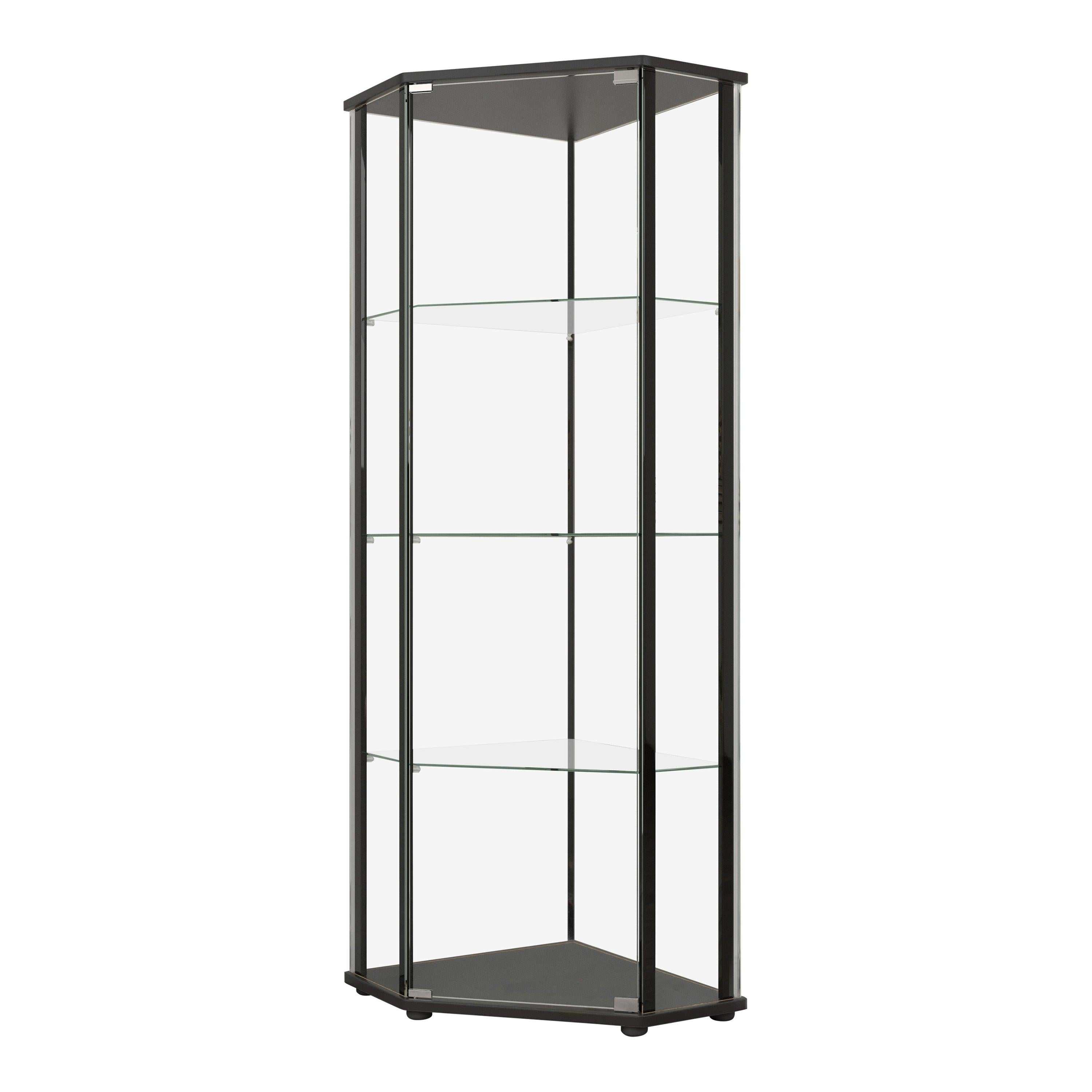 Zenobia 4-shelf Curio Cabinet Display Case Black