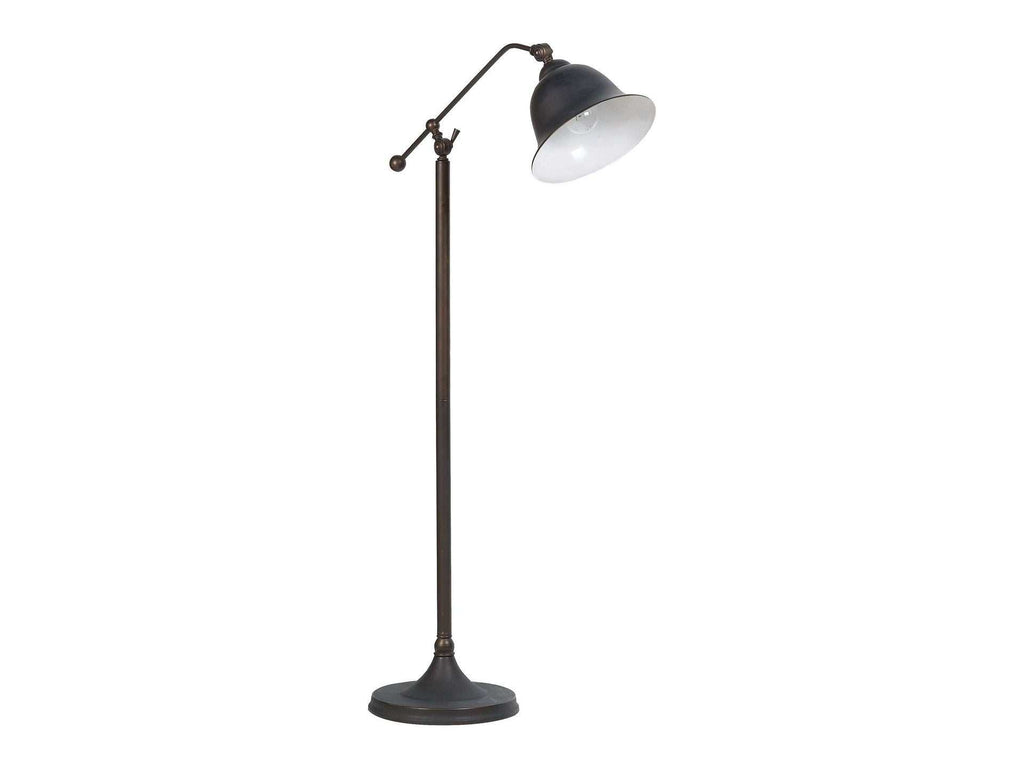 Eduardo 54-inch Bell Down Bridge Floor Lamp Dark Bronze