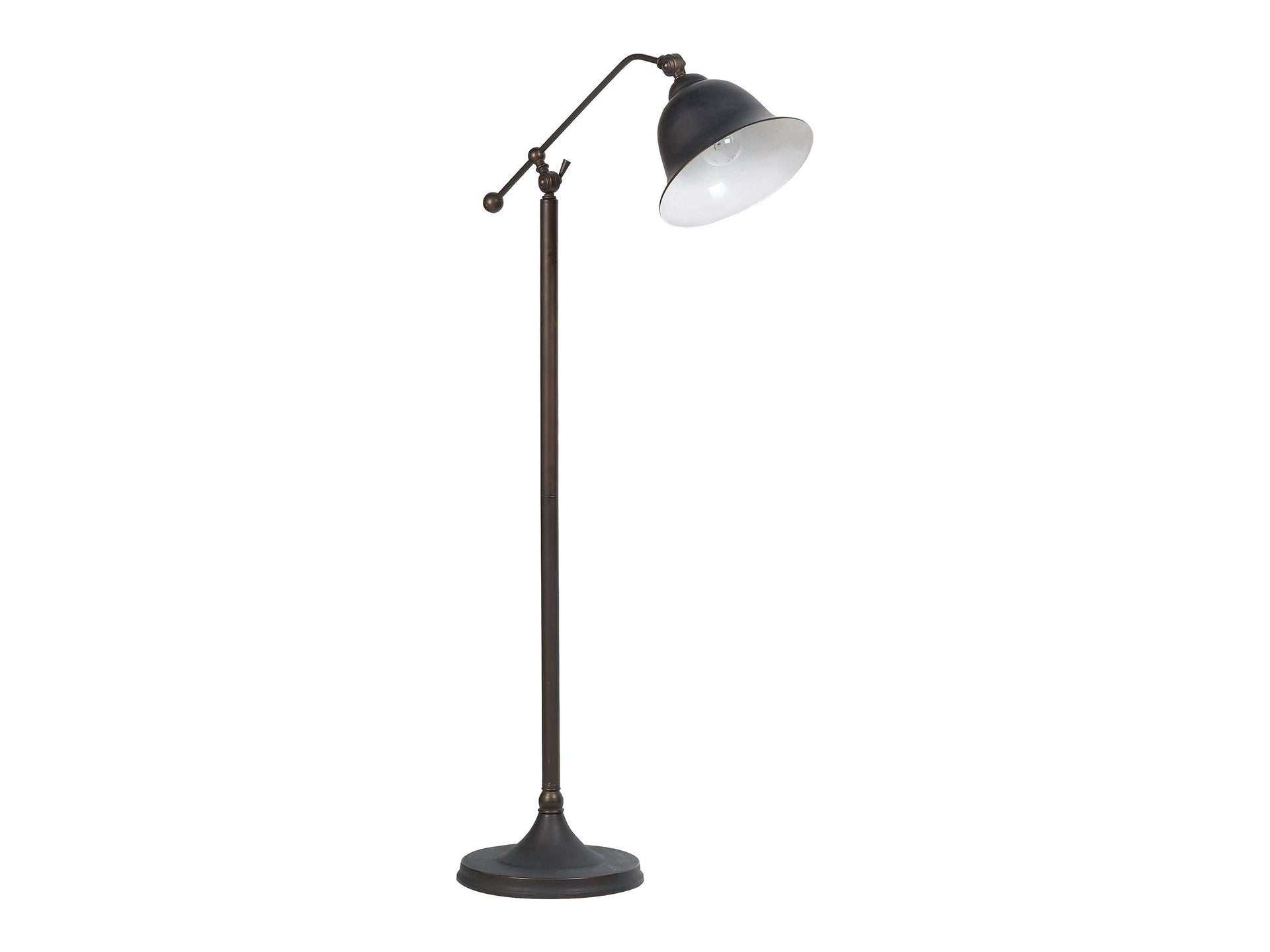 Eduardo 54-inch Bell Down Bridge Floor Lamp Dark Bronze