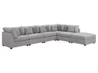 Cambria 6-piece Upholstered Modular Sectional Sofa Grey