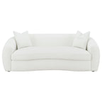 Isabella Faux Sheepskin Upholstered Sofa Natural
