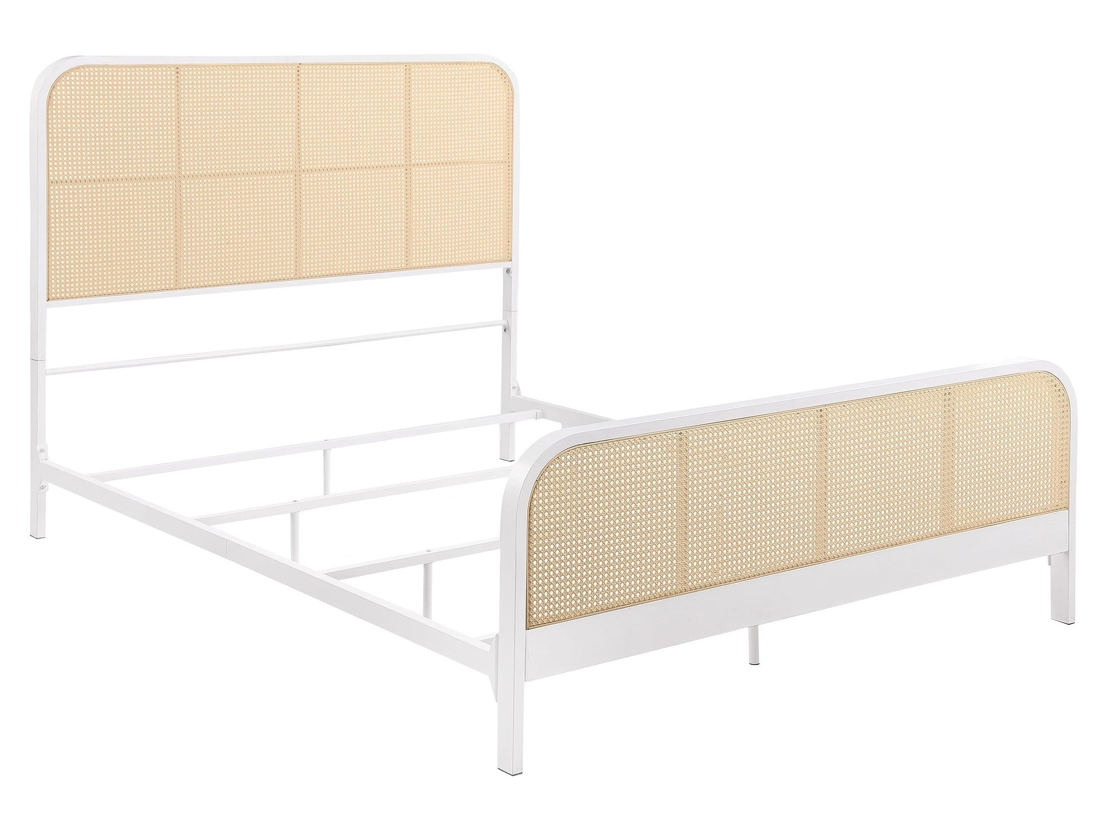 Lanewood Open Cane Webbing Metal Eastern King Bed Black