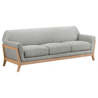 Vaughn 2-piece Fabric Upholstered Flared Arm Sofa Set Grey