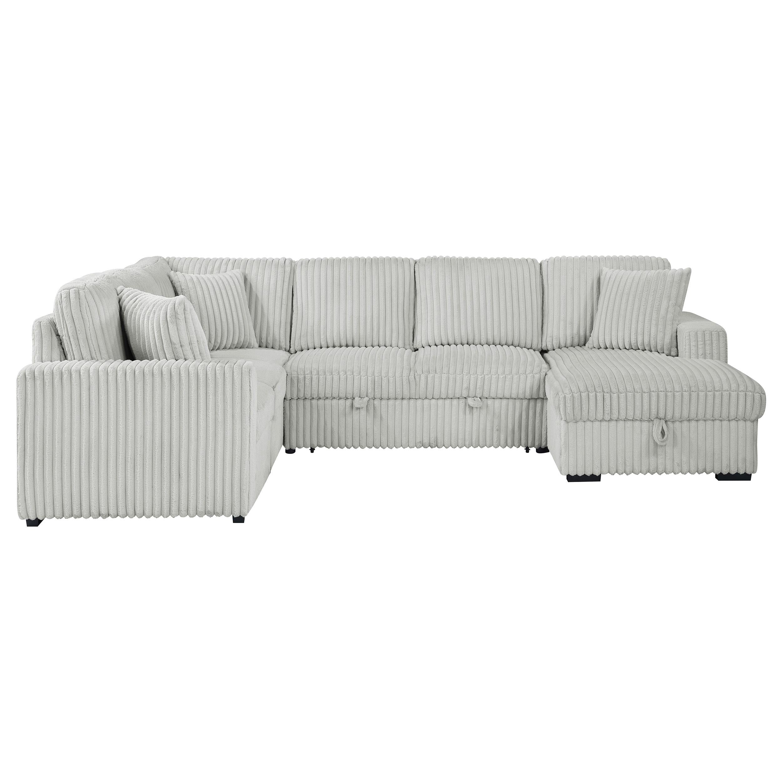 Devonshire Sleeper Sectional Sofa Storage Chaise Camel
