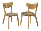 Elowen Wood Dining Side Chair Light Walnut (Set of 2)