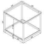 Trini 1-shelf Glass Top Coffee Table Black Nickel