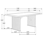 Sherwood 5-piece Rectangular Dining Table Set Brown