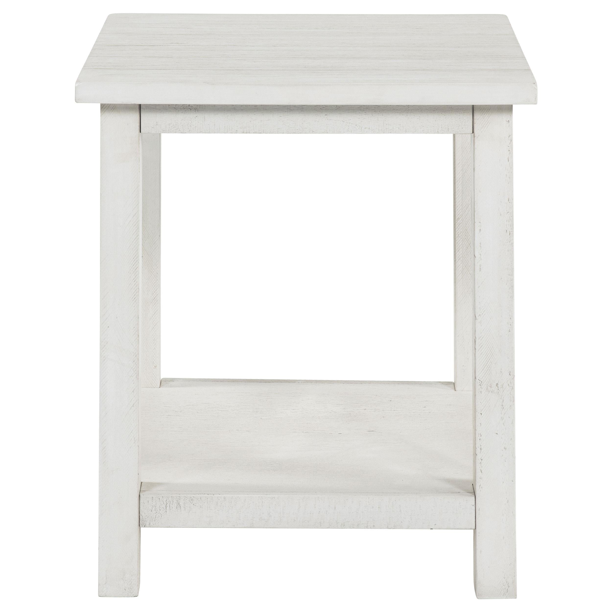 Payne Wood Coffee Table with Shelf Distressed Brown