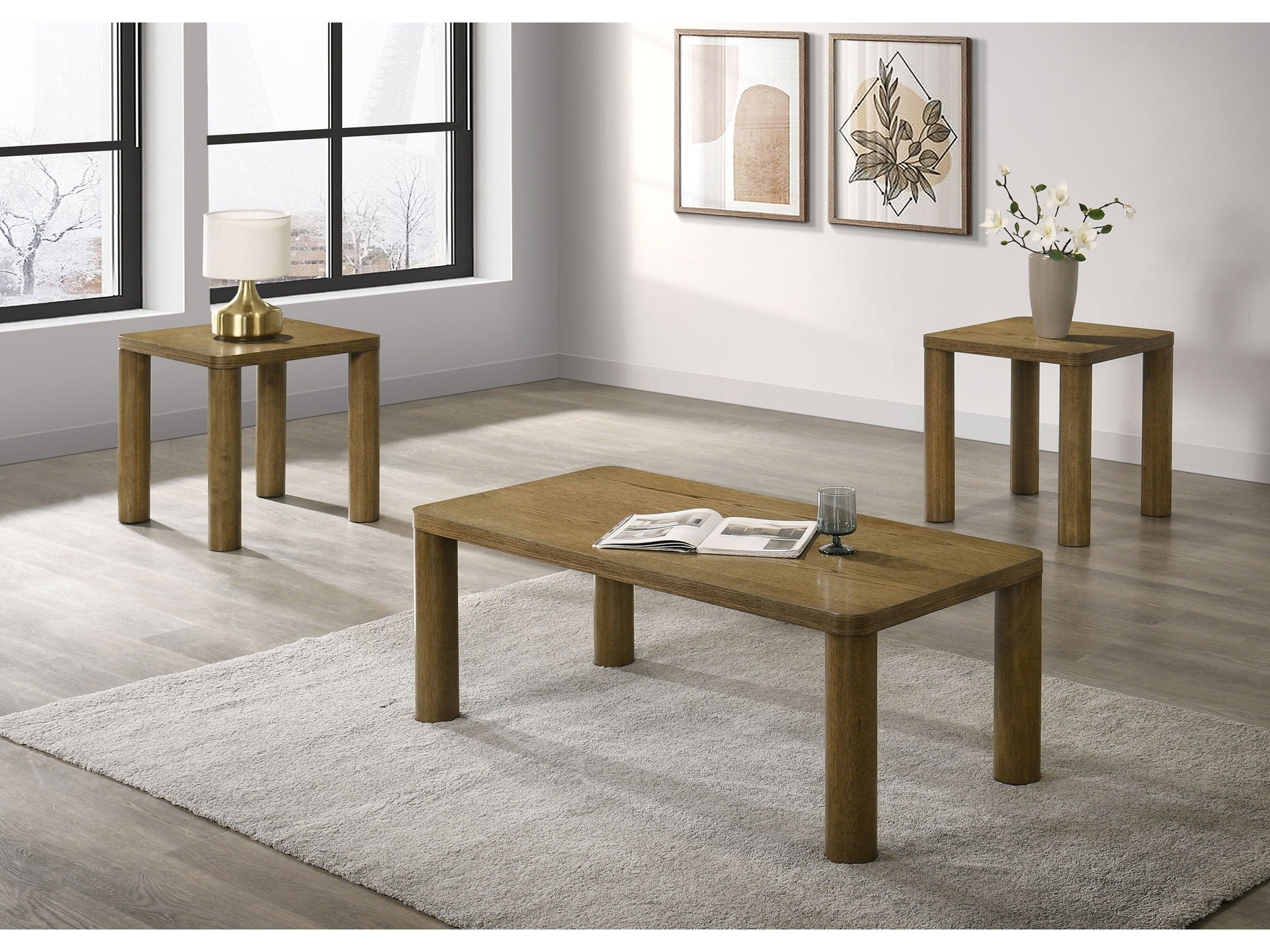 Castlewood Engineered Wood Cocktail Coffee Table Brown Oak