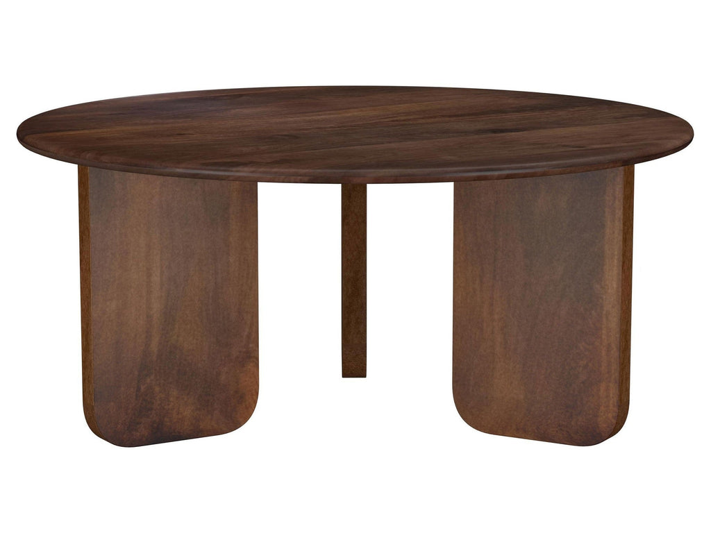 Dale Round Solid Mango Wood Coffee Table Brown