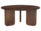 Dale Round Solid Mango Wood Coffee Table Brown
