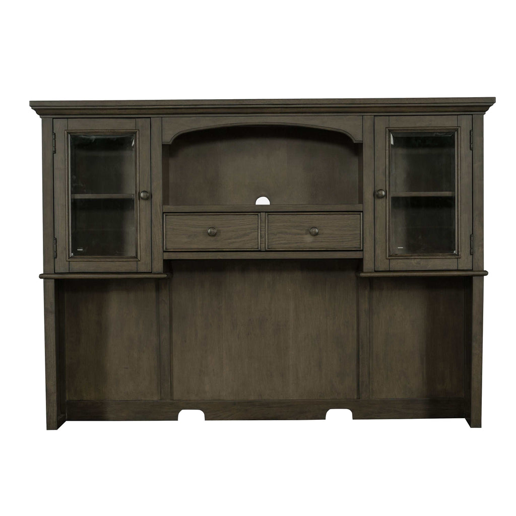 Hartshill 66-inch 5-drawer Credenza with Hutch Burnished Oak