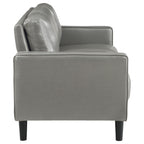 Ruth 2-piece Upholstered Track Arm Sofa Set Black