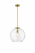 Gleam Pendant Lamp - Satin Brass and Clear Glass