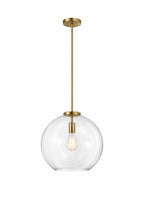 Gleam Pendant Lamp - Satin Brass and Clear Glass