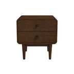 Alexa Mid Century Modern Style Night Stand 2-Drawer