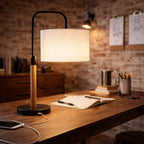 Arcus Paniz Simple Table Lamp with Cylinder Shade