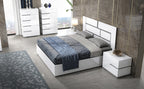 ESF Furniture - Athena 5 Piece Queen Bedroom Set in White - ATHENA-Q-5SET-WHT