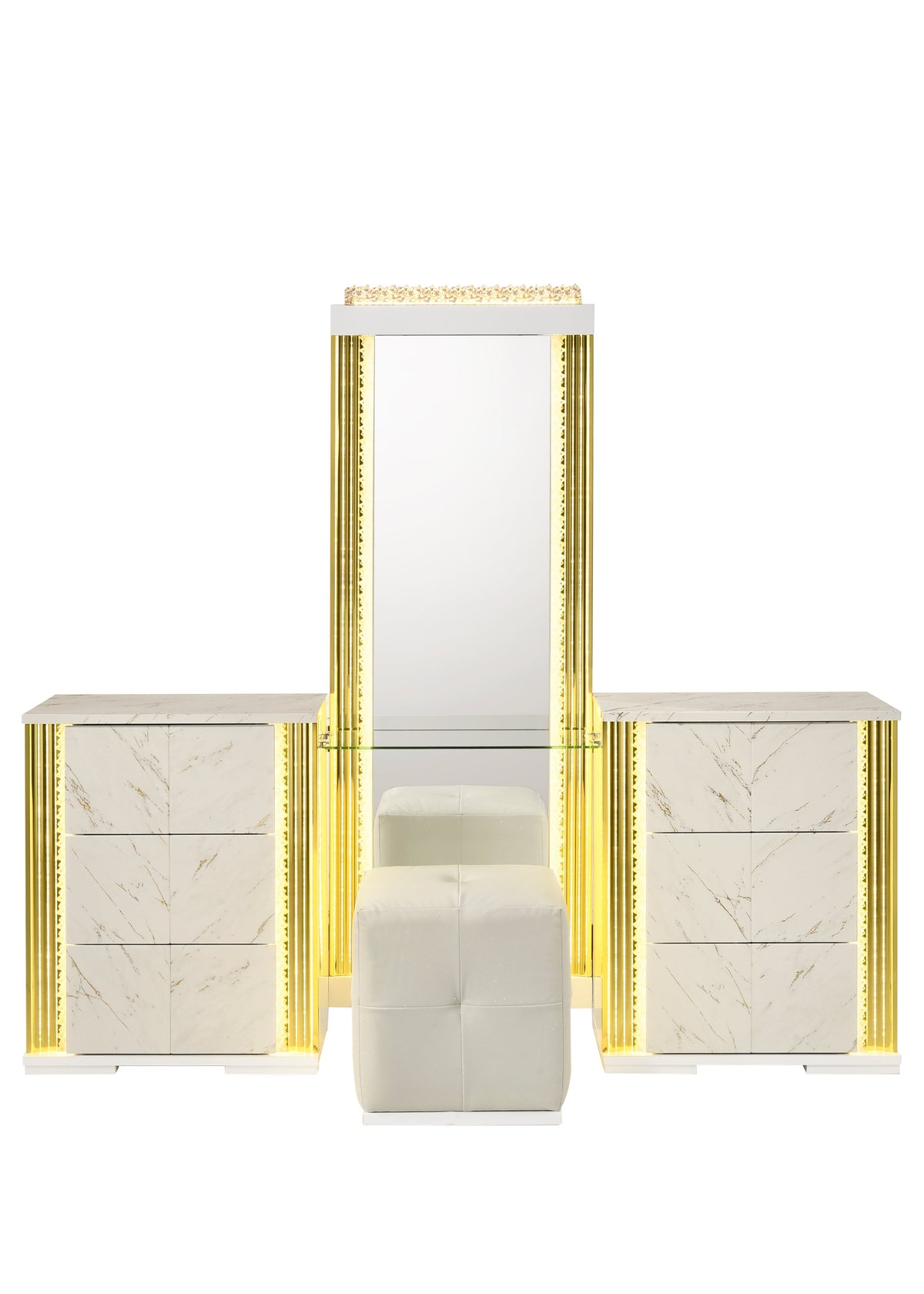 B31 Mika Vanity – Vanity set with Stool