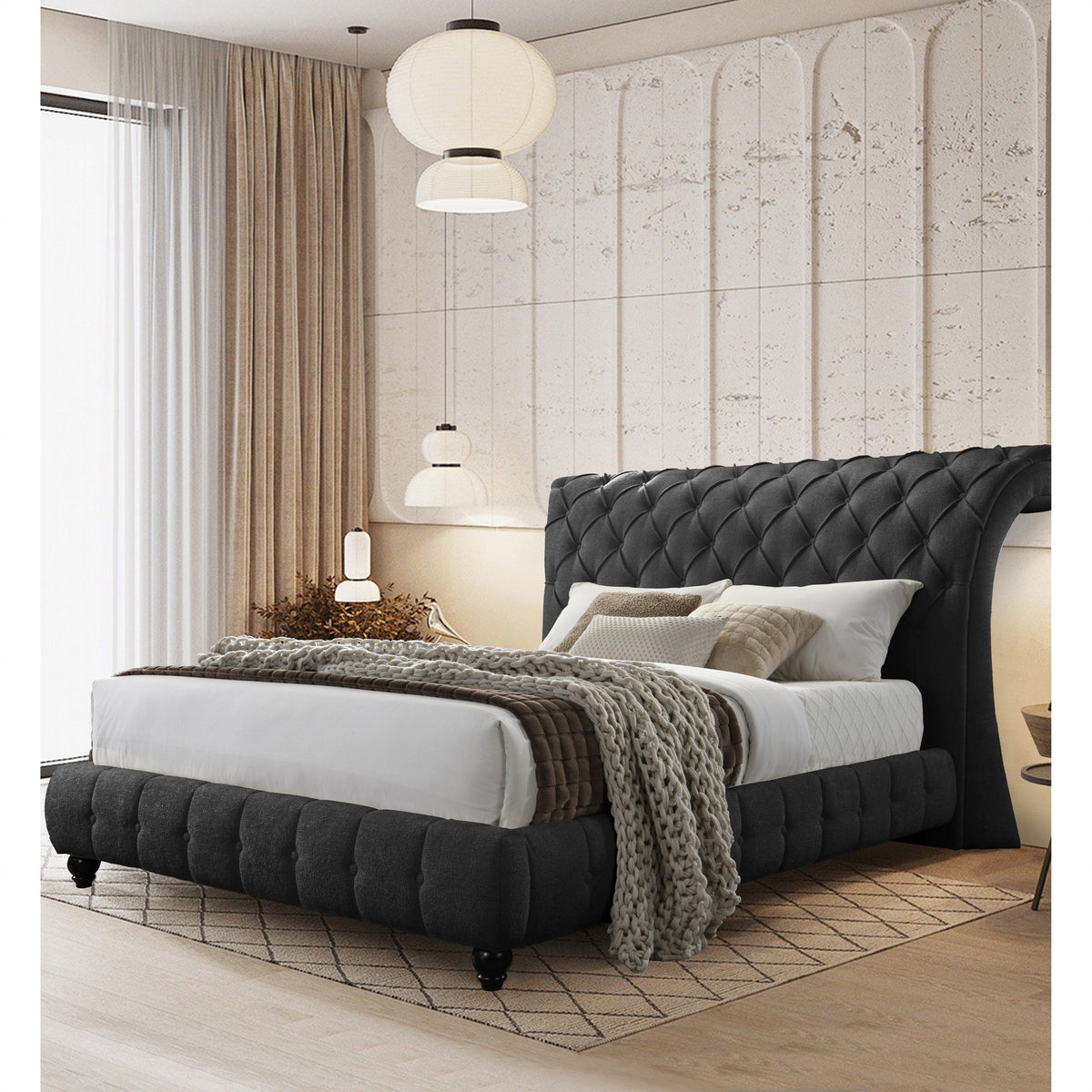 Everly Black Bed