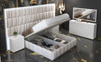 ESF FURNITURE - Orion Queen Size Bed in White with Light - ORIONQS