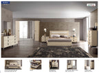 ESF Furniture - Ambra Legno Queen Bed in Ivory - AMBRABEDQS