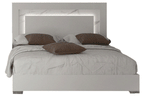 ESF Furniture - Carrara Queen Size Bed w/Light in White - CARRARABEDQS