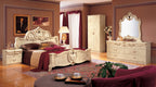 ESF Furniture - Barocco Double Dresser with Mirror in Ivory - BAROCCODRESSER-M