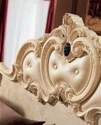 ESF Furniture - Barocco King Size Bed in Ivory - BAROCCOBEDK.S.IVORY