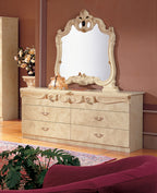 ESF Furniture - Barocco 5 Piece King Bedroom Set in Ivory - BAROCCOBEDK.S.IVORY-5SET
