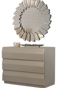 ESF Furniture - Martina Dresser with Mirror in Beige - C152-E100