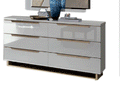 ESF Furniture - Smart Double Dresser in White - SMARTDRESSER