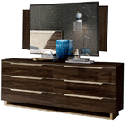 ESF Furniture - Smart 5 Piece King Bedroom Set in Walnut - SMARTKSWALNUT-5SET