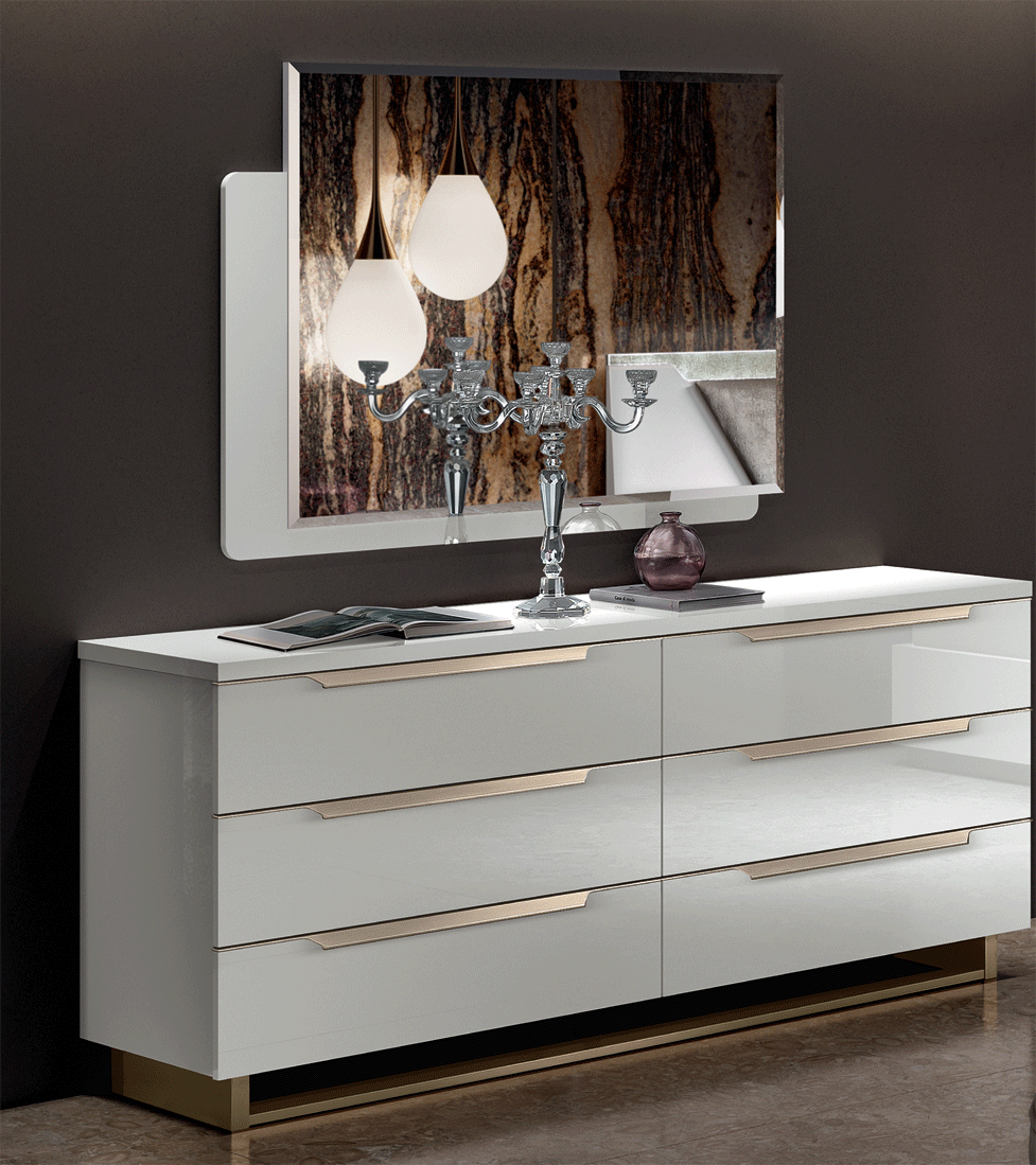 ESF Furniture - Smart 5 Piece King Bedroom Set in White - SMARTKSBED-5SET
