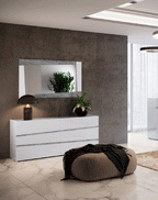 ESF Furniture - Camelgroup Italy Alba Double Dresser in White - ALBADOUBLEDRESSER