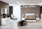 ESF Furniture - Camelgroup Italy Alba 5 Piece King Bedroom Set in White - ALBAKS-5SET