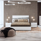 ESF Furniture - Camelgroup Italy Alba 3 Piece King Bedroom Set in White - ALBAKS-3SET