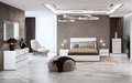 ESF Furniture - Camelgroup Italy Alba 6 Piece King Bedroom Set in White - ALBAKS-6SET