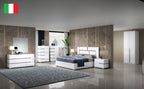 ESF Furniture - Athena 7 Piece King Size Bedroom Set in White Lacquer - ATHENA-K-7SET