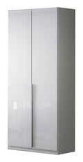 ESF Furniture - Athena 2 Door Wardrobe in White Lacquer - ATHENA-DOOR