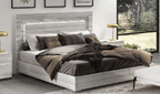 ESF Furniture - Carrara King Bed in Grey - CARRARABEDKSGREY