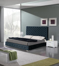 ESF Furniture - Leonor Blue 3 Piece Queen Storage Bed with Momo Casing - LEONORBEDQSBLUE-3SET