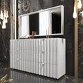 ESF FURNITURE - Orion Double Dresser with Mirror in White - ORIONDDRESSER-MR